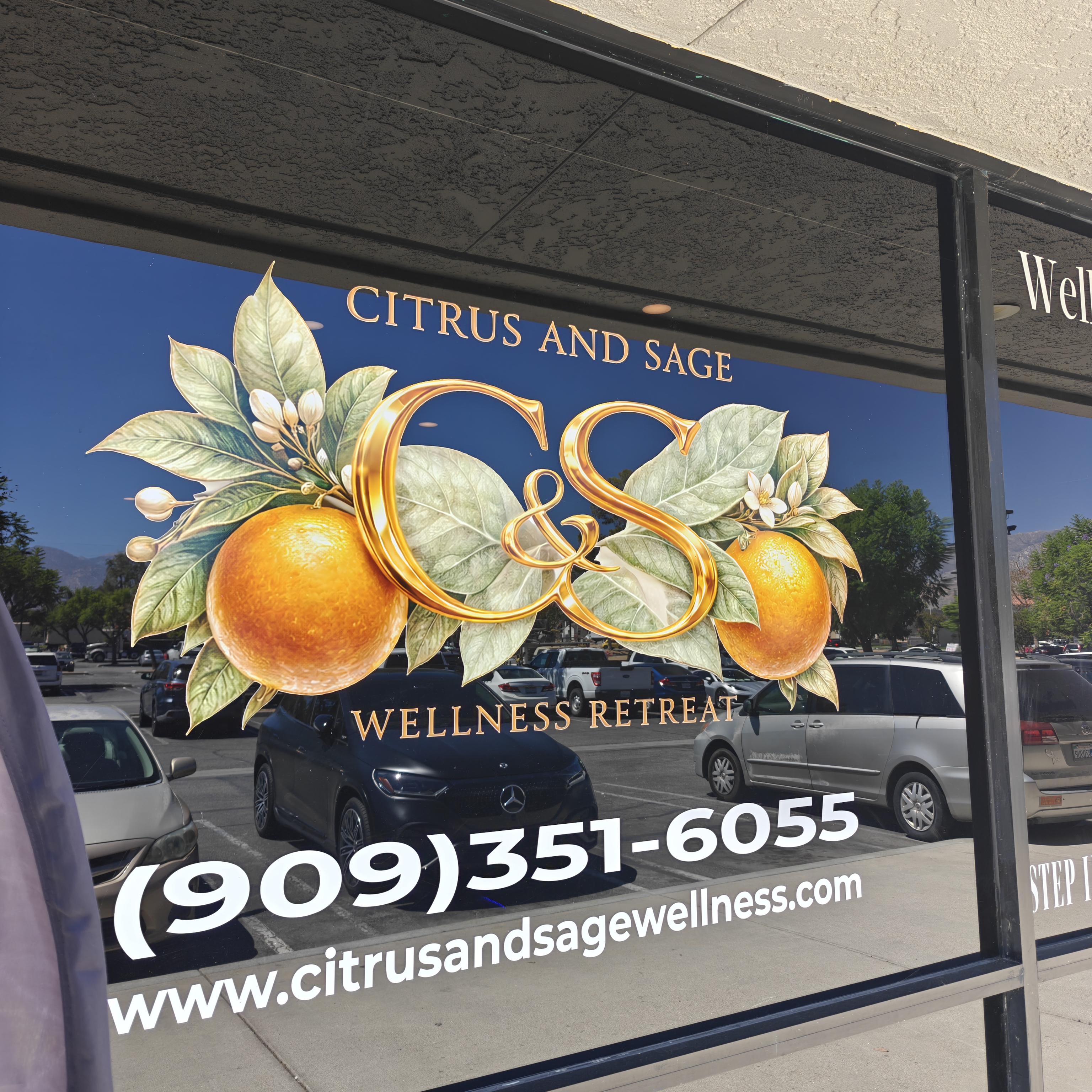 Citrus & Sage Wellness Retreat storefront sign in Redlands